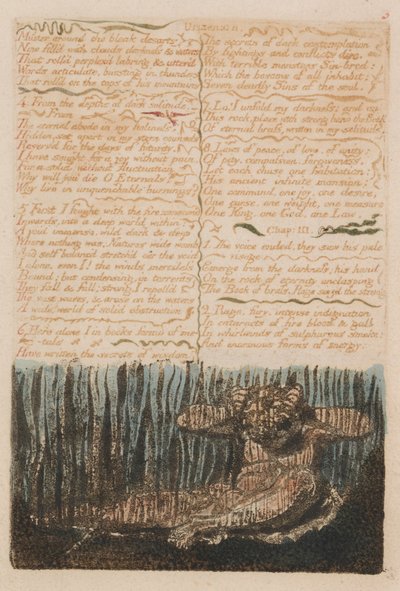 The First Book of Urizen, Plate 6, Muster around the Bleak Deserts.... (Bentley 4) by William Blake
